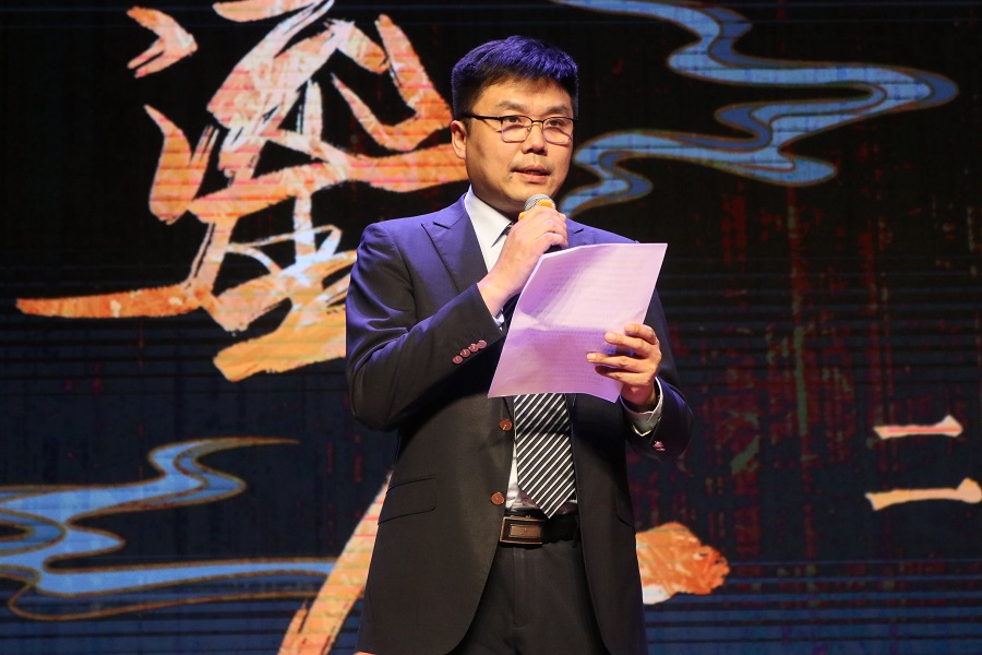 北京外國語大學(xué)黨委常委、副校長趙剛在活動現(xiàn)場講話。主辦方供圖