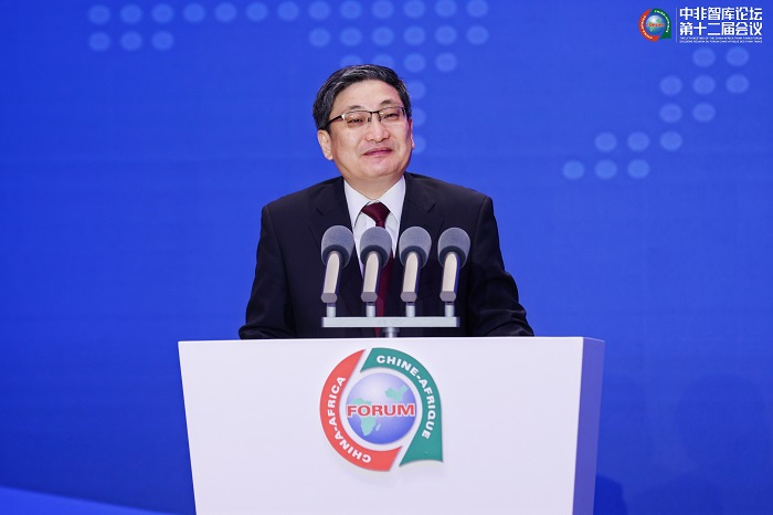 中國政府非洲事務(wù)特別代表劉豫錫在中非智庫論壇第十二屆會(huì)議開幕式上發(fā)表致辭。主辦方供圖