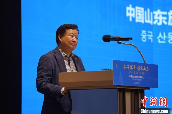 韓國一般旅游業(yè)協(xié)會副會長白承弻致辭?！⑿?攝