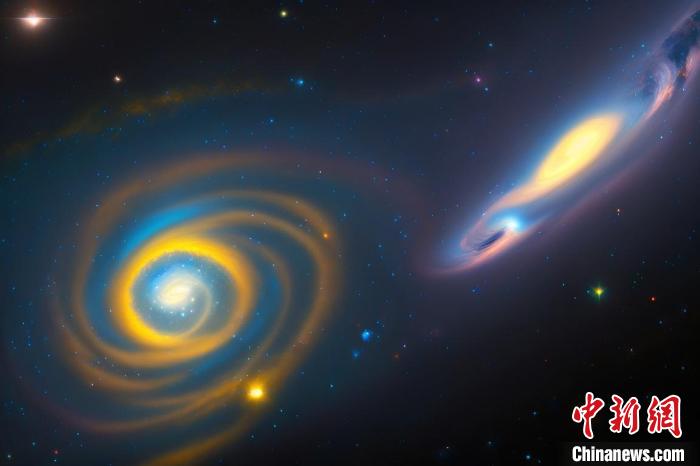 本星系群的三維藝術(shù)圖?！≈锌圃簢姨煳呐_ 供圖