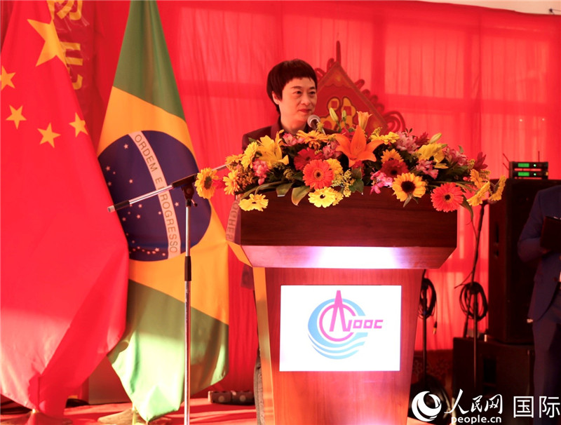 駐里約熱內(nèi)盧總領(lǐng)事田敏致辭。人民網(wǎng)記者宋亦然攝