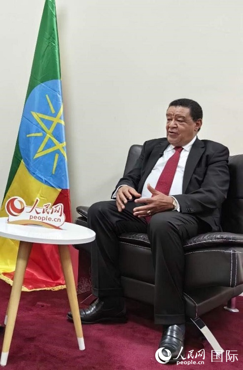 穆拉圖·特肖梅接受人民網(wǎng)專訪。人民網(wǎng)記者 陳星星攝