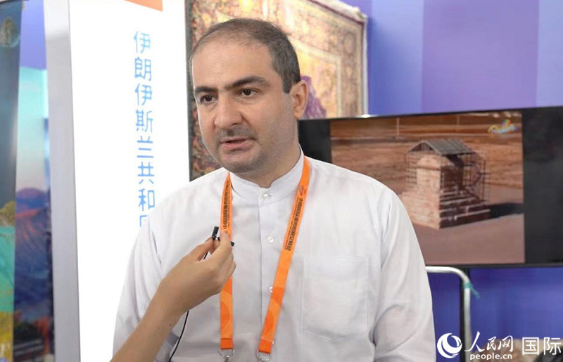 圖為伊朗使館媒體和公共外交專員阿米爾·曼蘇里。人民網(wǎng) 王禹蘅攝