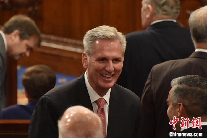資料圖：麥卡錫2023年1月在眾議院參加議長(zhǎng)選舉。<a target='_blank' href='/'><p  align=