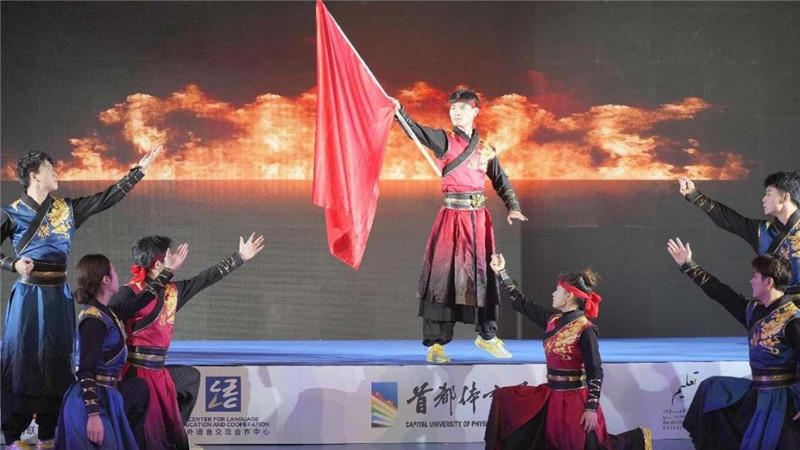 圖為“華夏風(fēng) 功夫情”演出場景,中國駐阿聯(lián)酋大使館供圖