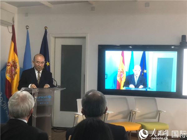 生態(tài)環(huán)境部應(yīng)對氣候變化司一級巡視員孫楨在研討會上致辭。 人民網(wǎng)記者 趙健攝