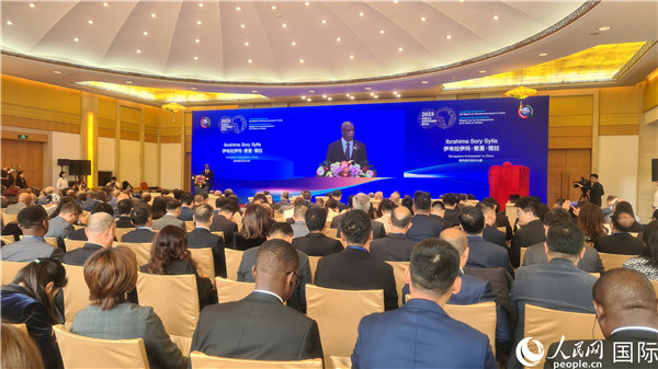 塞內(nèi)加爾駐華大使致辭。人民網(wǎng)記者 萬宇攝