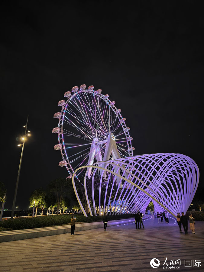 灣區(qū)之光摩天輪。人民網(wǎng) 田易攝