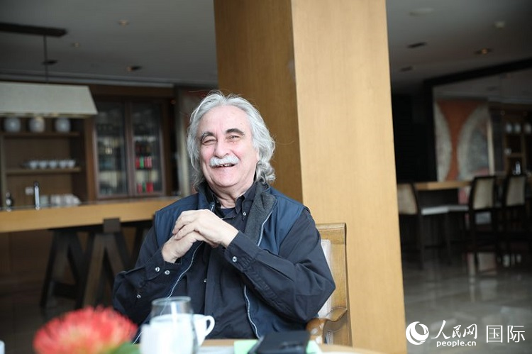 塞浦路斯歐洲大學前校長科斯塔斯·古利亞莫斯。人民網(wǎng) 殷韜攝