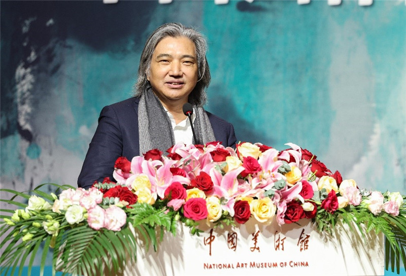 吳為山致辭。主辦方供圖