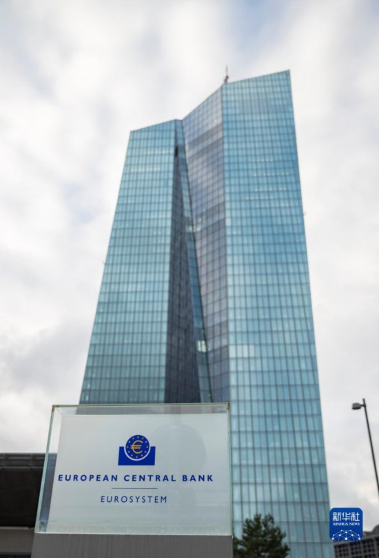 這是12月14日在德國法蘭克福拍攝的歐洲央行大樓。新華社記者 張帆 攝