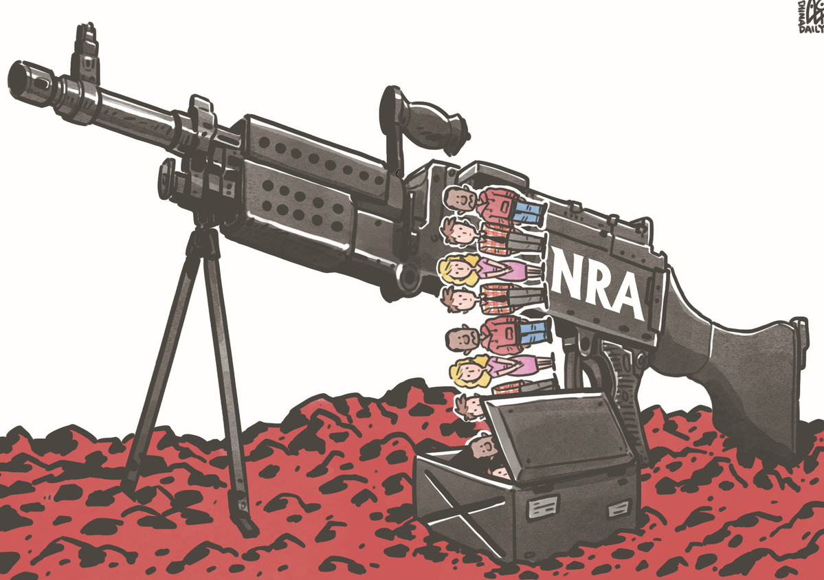 NRA成為推行槍支管控背后最大的阻力。（來(lái)源：中國(guó)日?qǐng)?bào) 作者：蔡艨）