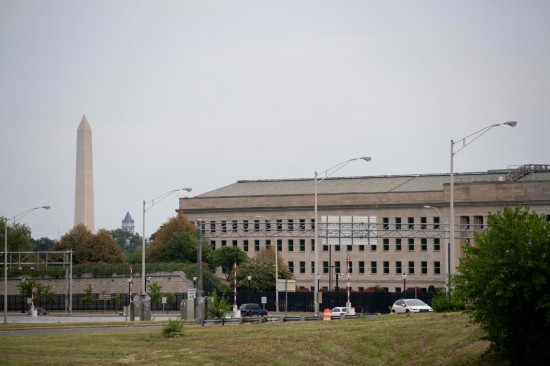 這是2021年8月3日在美國弗吉尼亞州阿靈頓拍攝的五角大樓。新華社記者劉杰攝