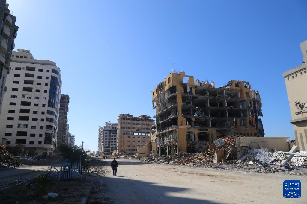 這是1月25日拍攝的加沙城一角。新華社發(fā)