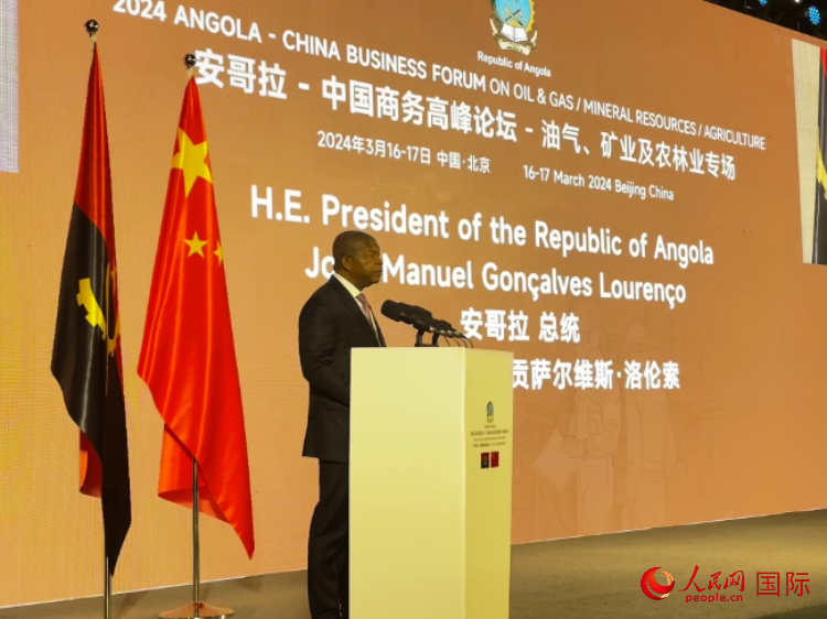 安哥拉總統(tǒng)若昂·曼努埃爾·貢薩爾維斯·洛倫索。人民網(wǎng)記者 張榮攝