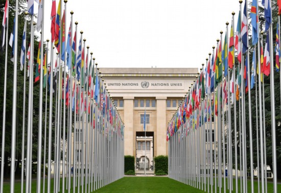 這是2023年5月21日在瑞士日內瓦拍攝的聯(lián)合國萬國宮。新華社記者連漪攝