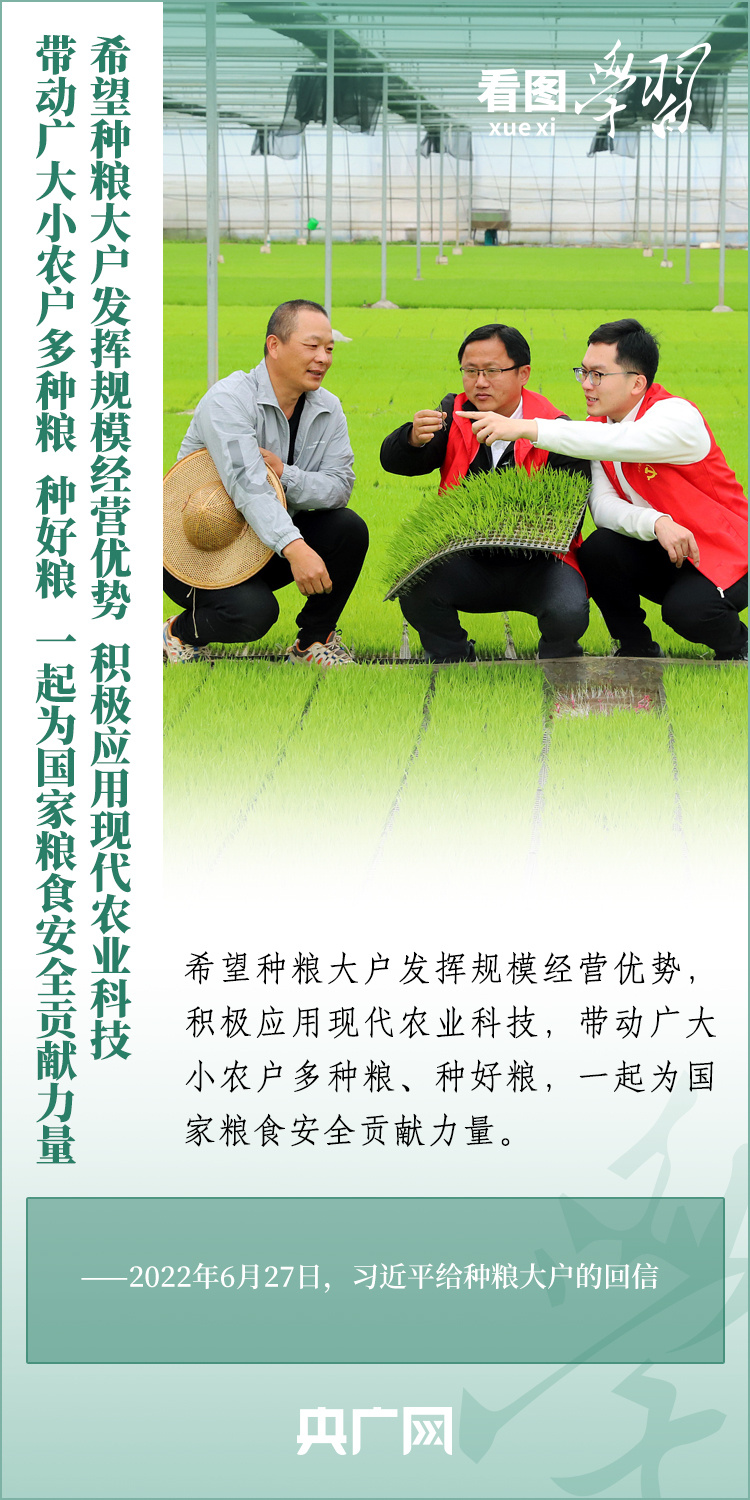 看圖學(xué)習(xí)丨推廣良田、良種、良法、良機(jī) 給農(nóng)業(yè)現(xiàn)代化插上科技的翅膀