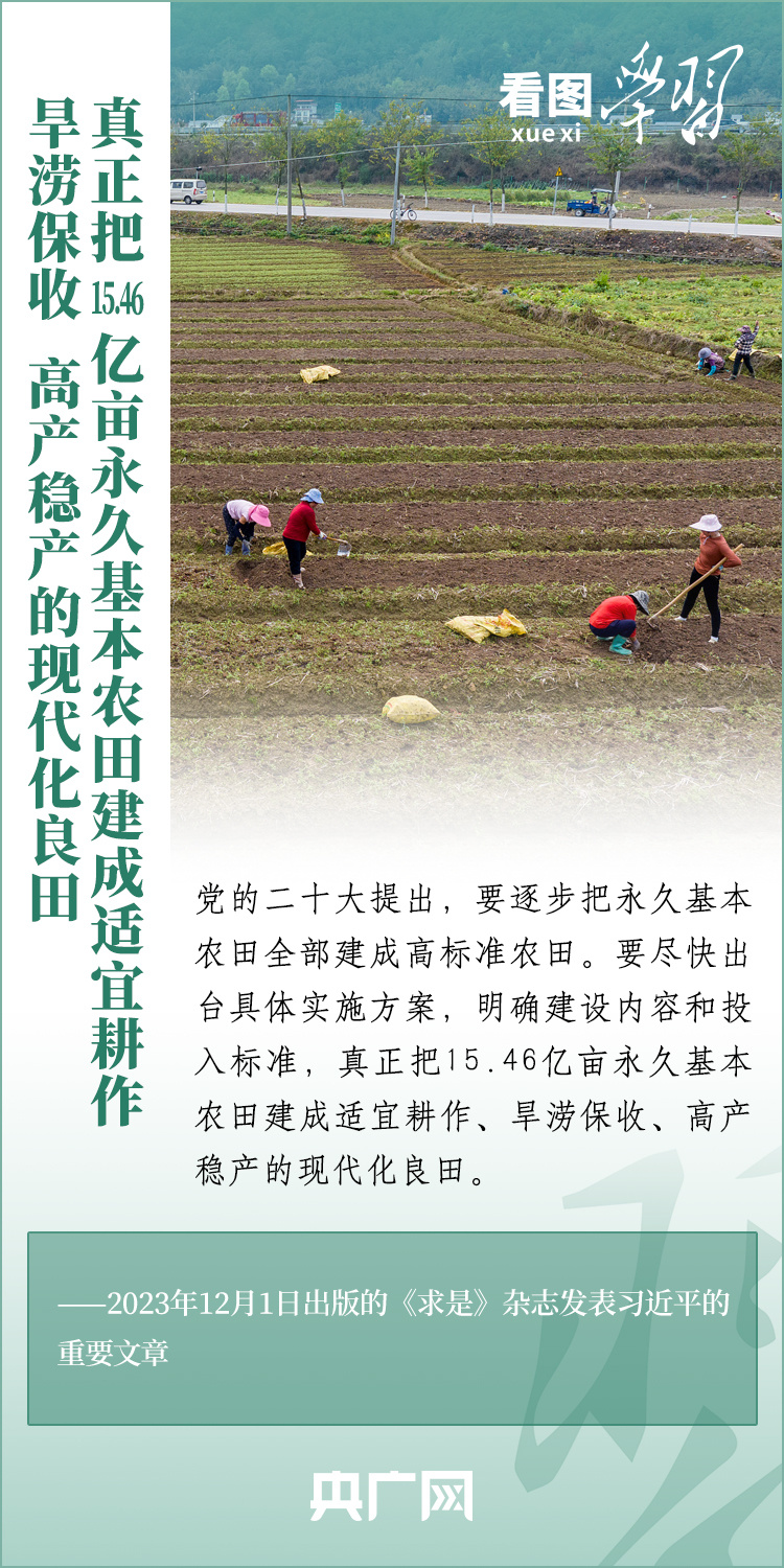 看圖學(xué)習(xí)丨推廣良田、良種、良法、良機(jī) 給農(nóng)業(yè)現(xiàn)代化插上科技的翅膀