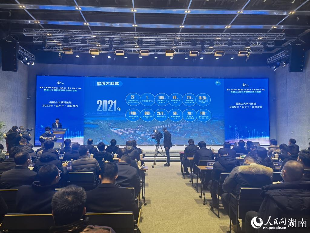 大科城管委會(huì)主任羅予武發(fā)布“五個(gè)十”項(xiàng)目。人民網(wǎng) 匡瀅攝