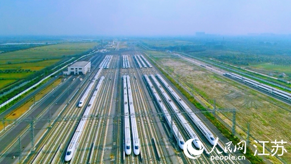 南京動(dòng)車(chē)段南通動(dòng)車(chē)所。人民網(wǎng)記者 王繼亮攝