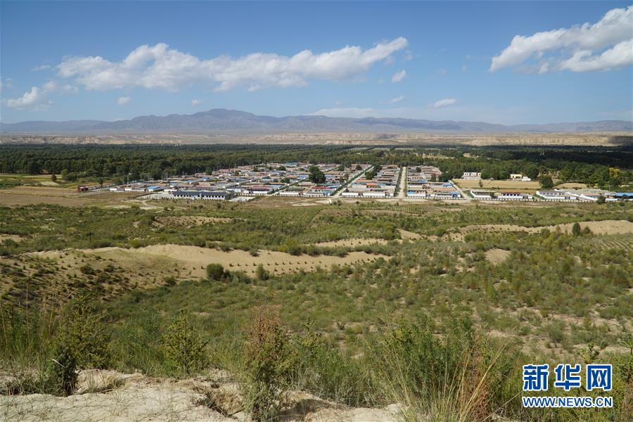 （決戰(zhàn)決勝脫貧攻堅(jiān)·圖文互動(dòng)）（2）高原鄉(xiāng)鎮(zhèn)沙珠玉 治沙斗貧成“綠?！薄嗪Ｊ」埠涂h沙珠玉鄉(xiāng)采訪見(jiàn)聞