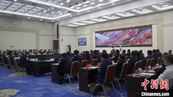 圖為部省共同打造青海綠色有機(jī)農(nóng)畜產(chǎn)品輸出地推進(jìn)會(huì)議現(xiàn)場(chǎng)?！±罱瓕?攝