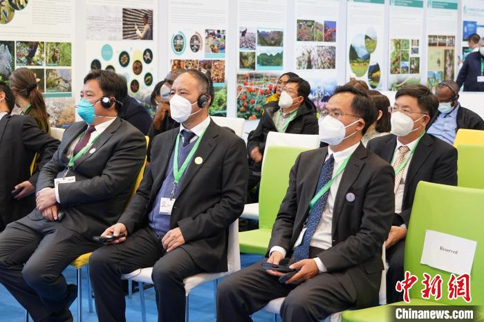 圖為極小種群物種和生物多樣性保護(hù)邊會(huì)現(xiàn)場(chǎng)?！≡颇鲜×謽I(yè)和草原局供圖