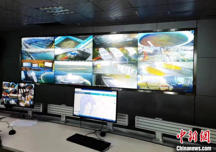 資料圖為生產(chǎn)平臺實(shí)時(shí)監(jiān)控視頻實(shí)現(xiàn)高速率、低時(shí)延回傳?！∏嗪Ｒ苿雍Ｄ戏止竟﹫D