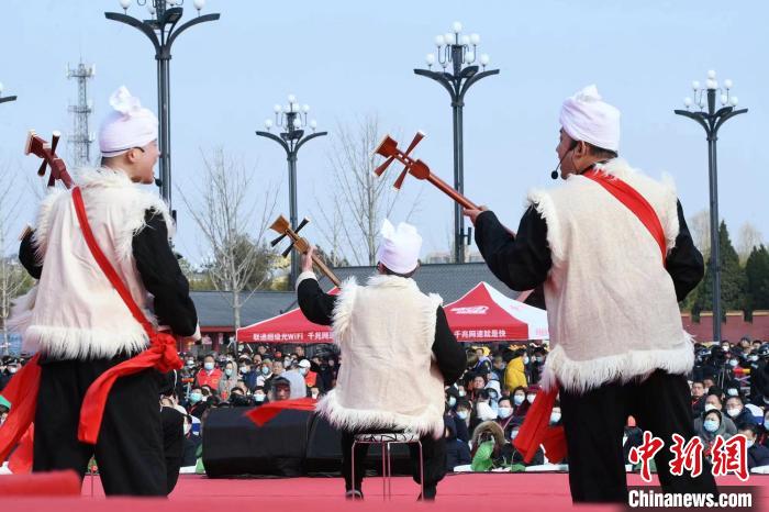 圖為陜北說書展演。　梁照曾 攝