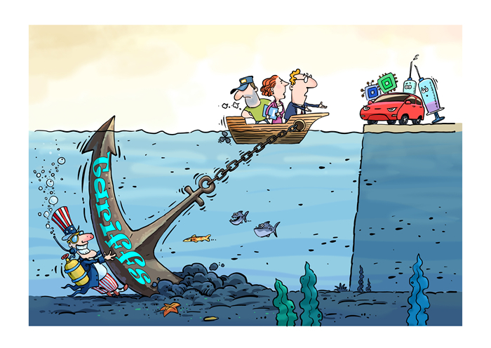 漫畫作者：馬宏亮（人民網(wǎng)版權(quán)圖片，未經(jīng)授權(quán)請(qǐng)勿轉(zhuǎn)載。）