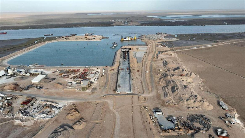 施工現(xiàn)場一景。中交天津航道局有限公司供圖