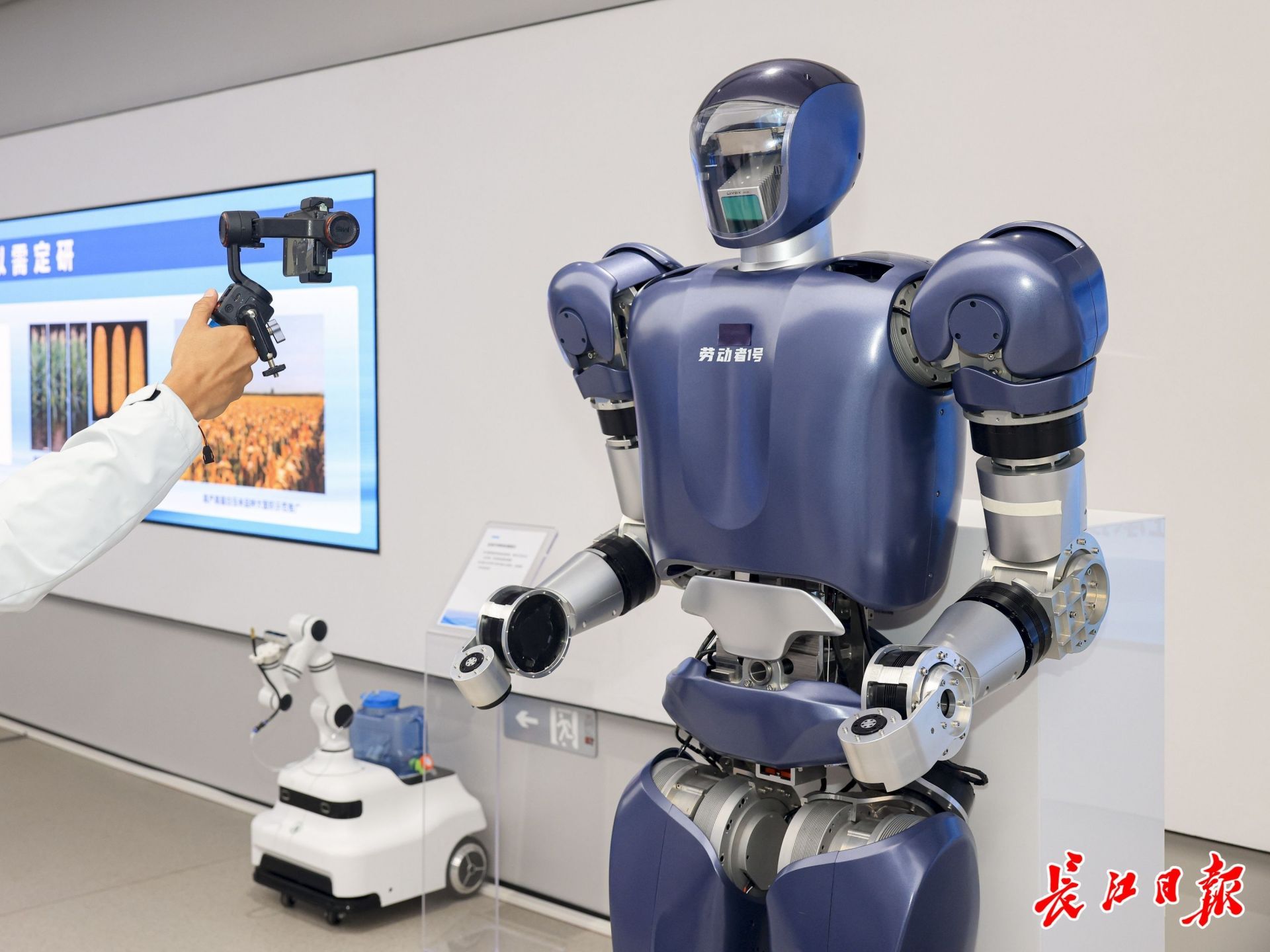 格藍(lán)若人形機器人。長江日報記者胡冬冬 攝