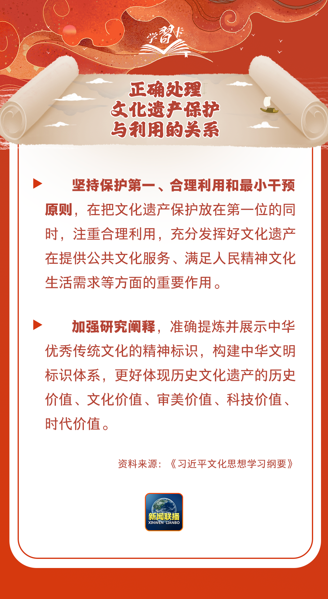 學(xué)習(xí)卡丨守護好中華民族的文化瑰寶！