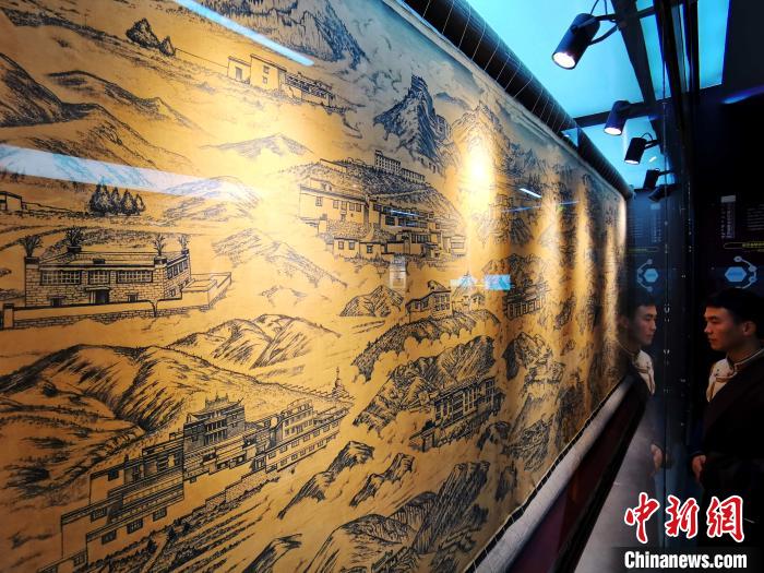 圖為歷代藏醫(yī)藥學(xué)教育機(jī)構(gòu)展示?！?zhí)砀?攝