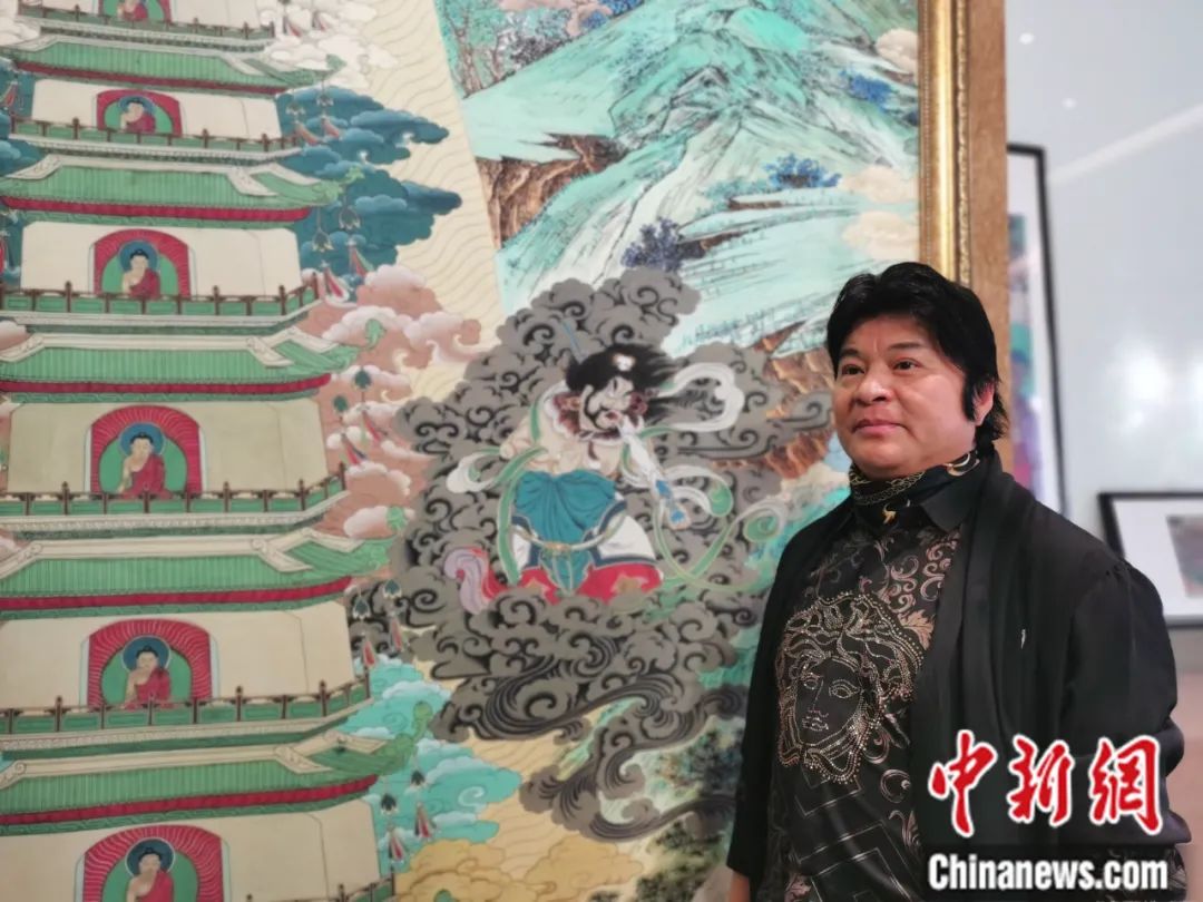 國家一級美術(shù)師劉觖。張?zhí)砀?攝