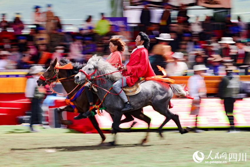 馬術(shù)表演現(xiàn)場(chǎng)。洛絨尼瑪攝
