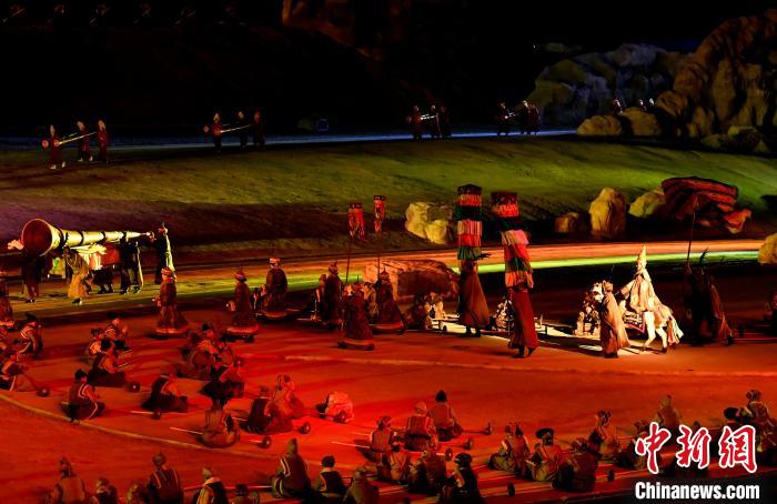 3月17日，西藏拉薩，《文成公主》大型史詩劇演出現(xiàn)場。　李林 攝