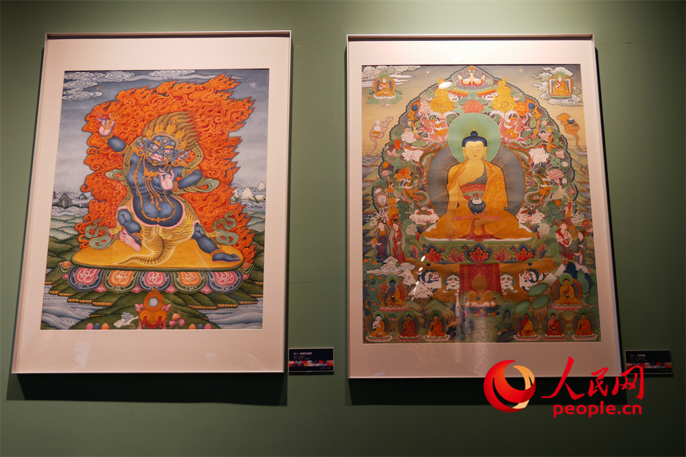 唐卡藝術(shù)作品。人民網(wǎng) 韋衍行攝