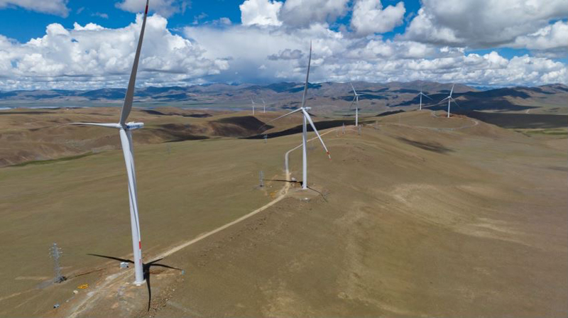 西藏措美哲古風(fēng)電場。受訪者供圖