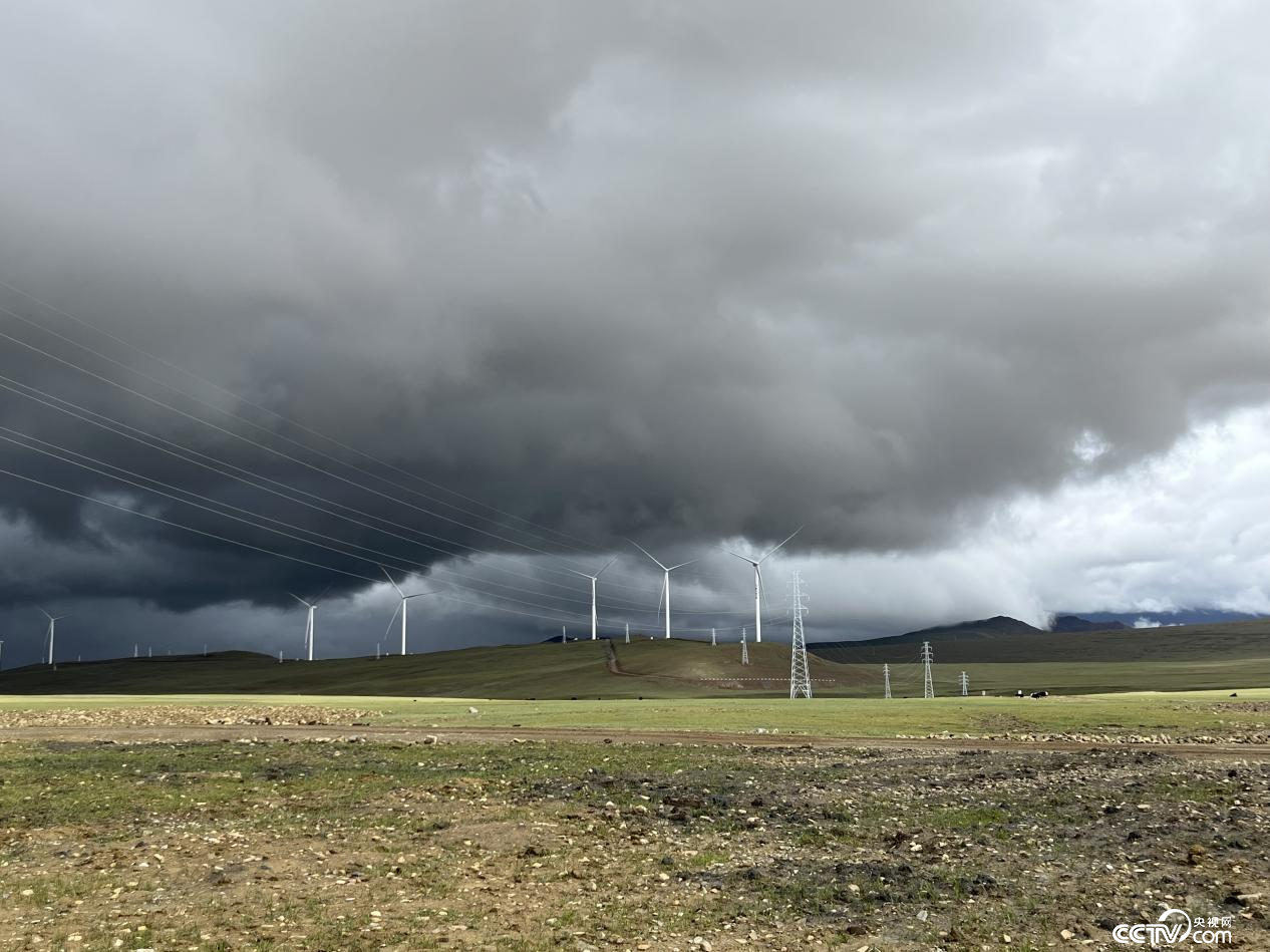 哲古草原上的風力發(fā)電機組(攝影 李婷婷)